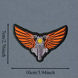 Parche bordado táctico motocicleta – Insignia velcro para ropa y mochila