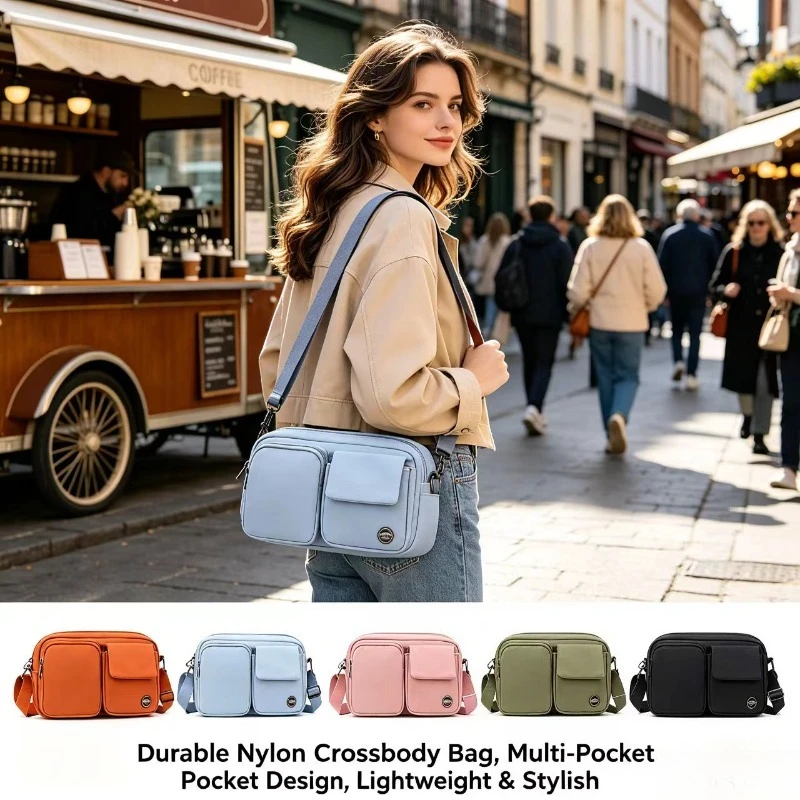 Bolso bandolera táctico multibolsillos nailon ligero - imagen 3