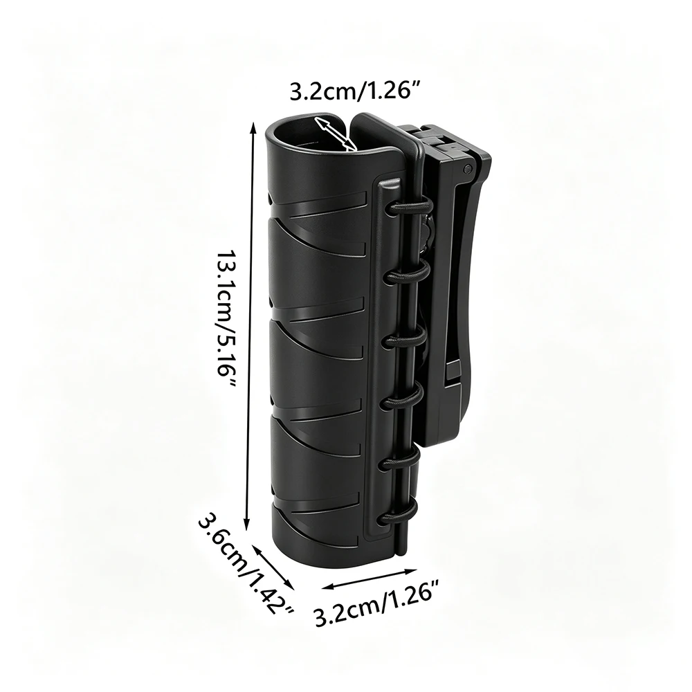 Porta porras 360° giratorio con clip MOLLE – Funda universal para bastón y spray - imagen 2