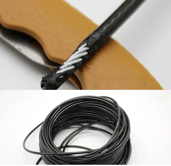 Detalle de cable para poleas