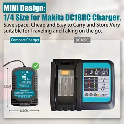 Cargador Makita 18V DC18RC repuesto para batería iones de litio