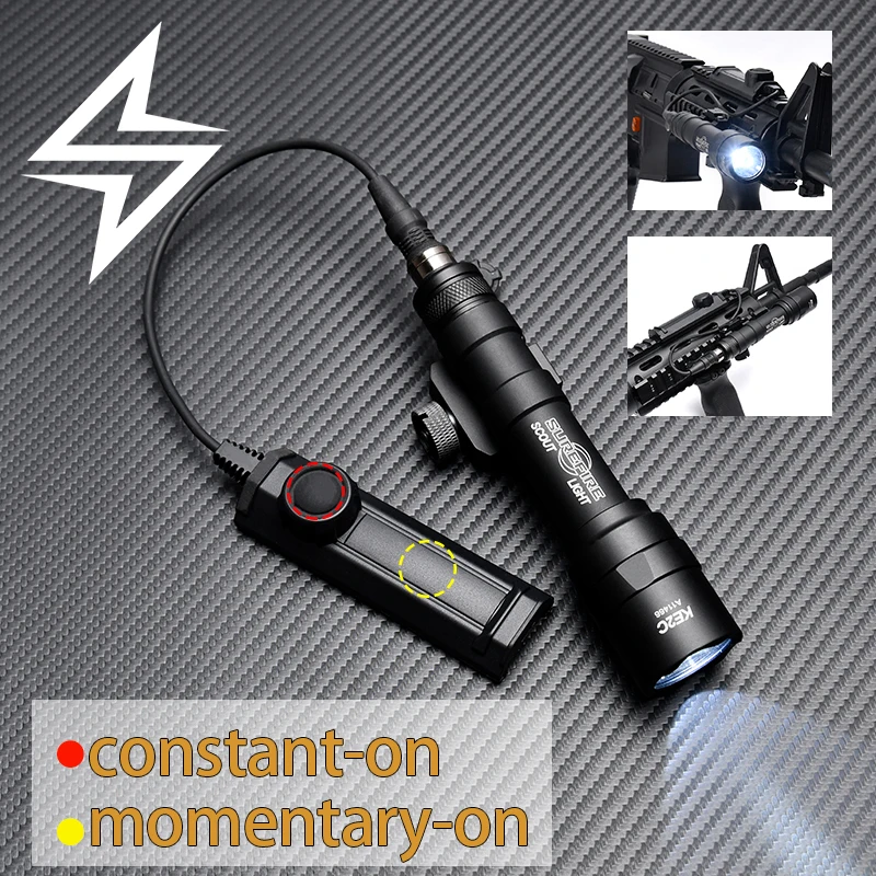 Linterna táctica SureFire M300C doble función con riel Picatinny - imagen 3
