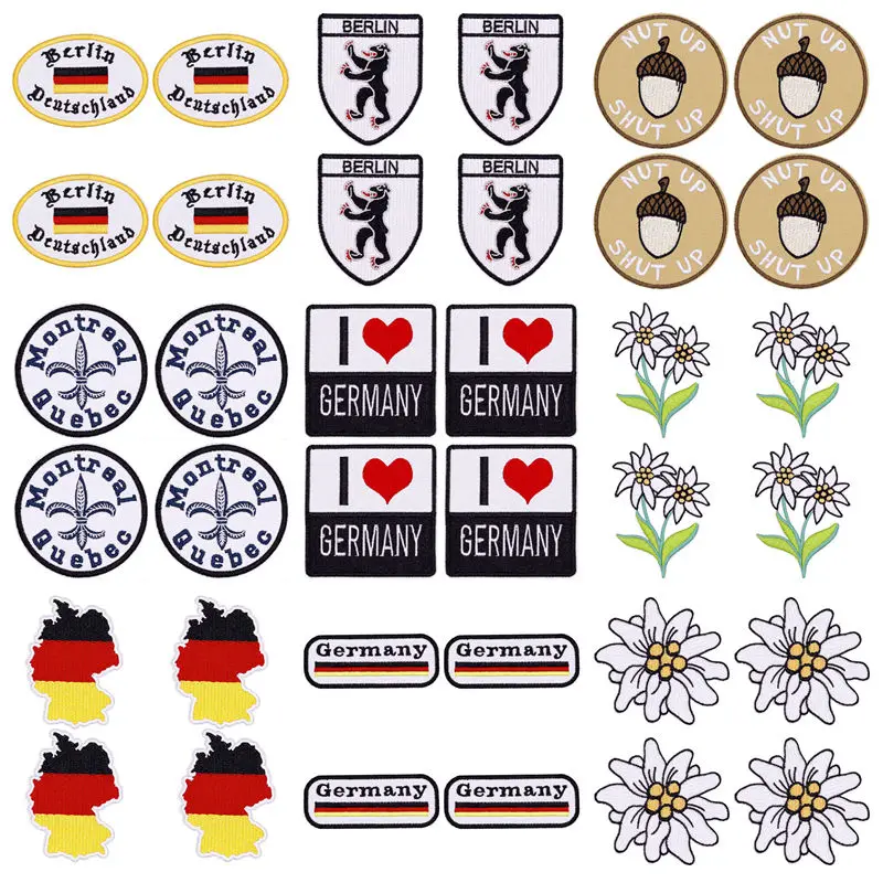 Parche bordado oso y flor de edelweiss – para planchar - imagen 4