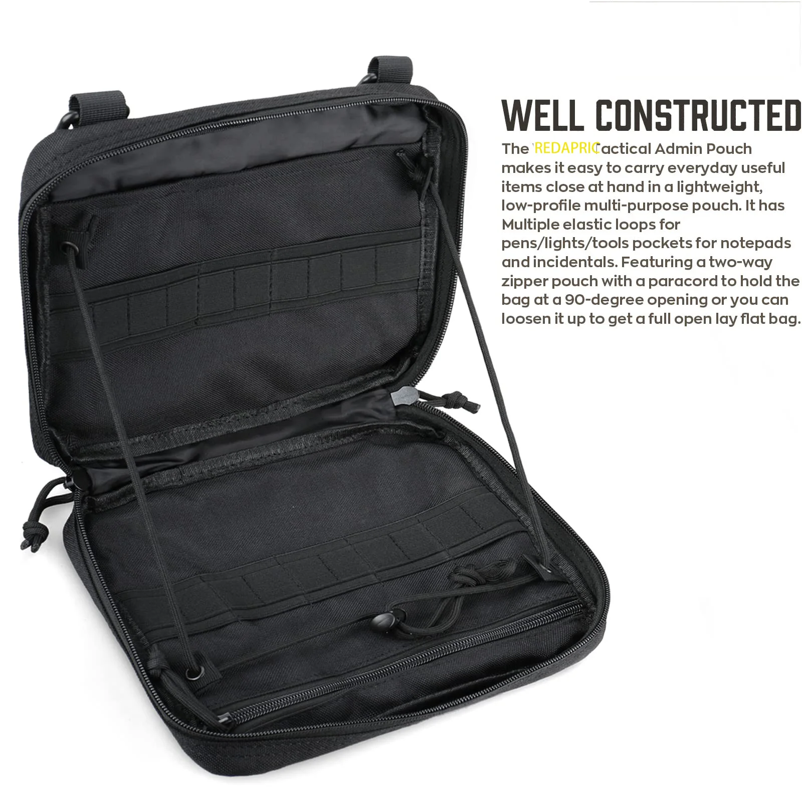 Bolsa táctica MOLLE admin – Nylon ripstop cremallera oculta documentos - imagen 2