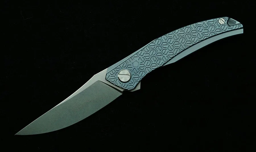 LEMIFSHE Cuchillo plegable Quantum Mark Cromax PM, titanio camping - imagen 3