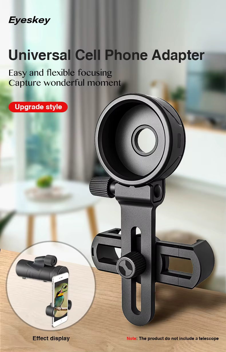 Adaptador universal con clip de goma suave y rosca ajustable