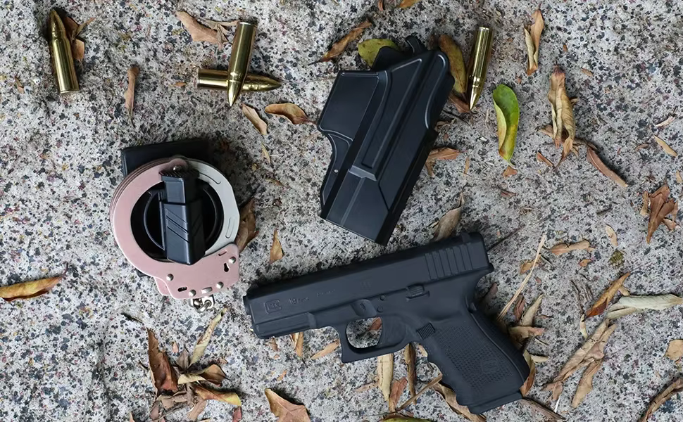 Funda táctica negra con sujeción