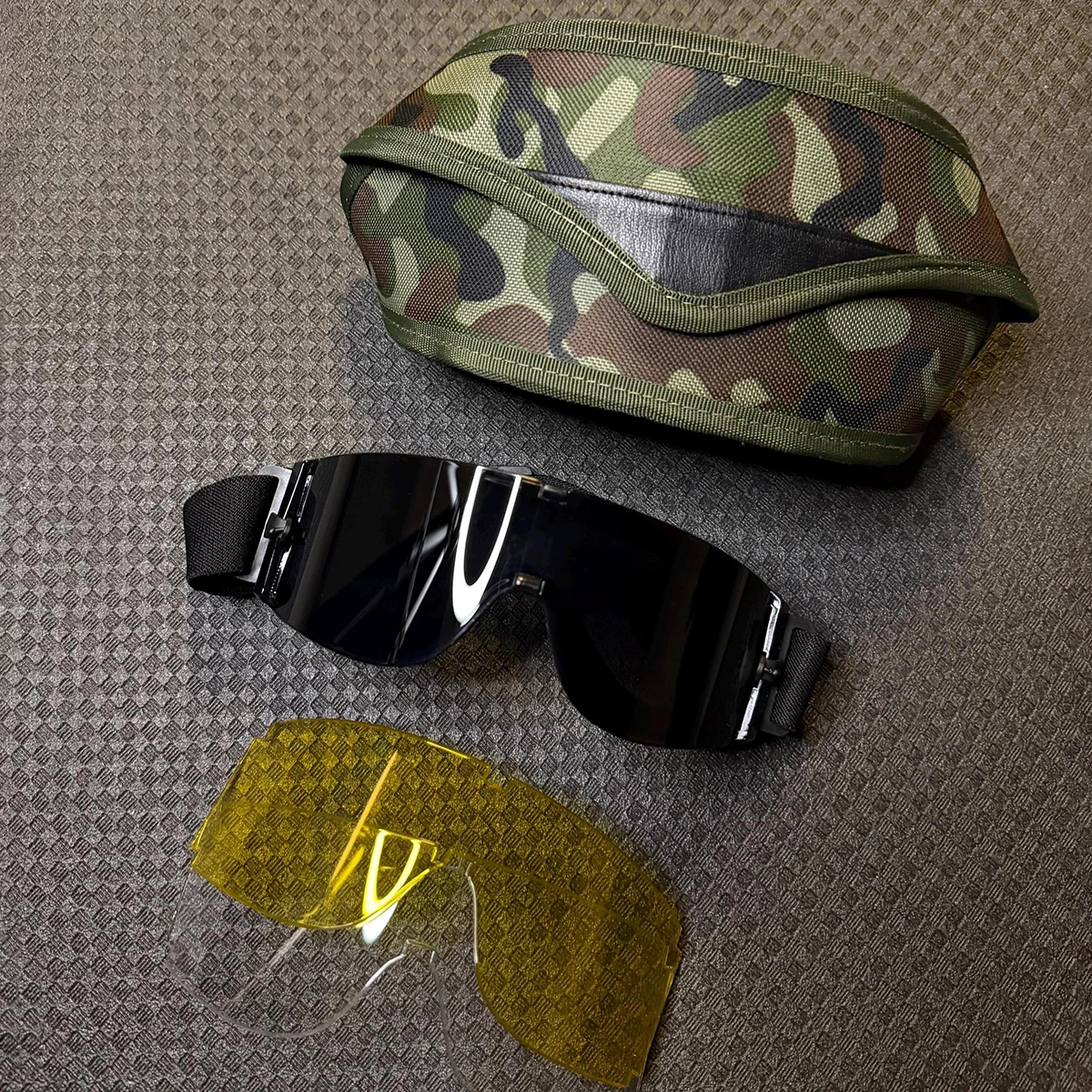 Gafas tácticas Airsoft lentes intercambiables antivaho funda camuflaje - imagen 2