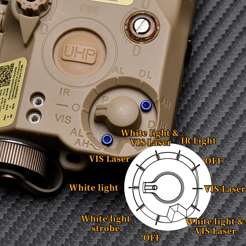 WADSN Peq15: linterna táctica M300A con control dual y láser - imagen 2