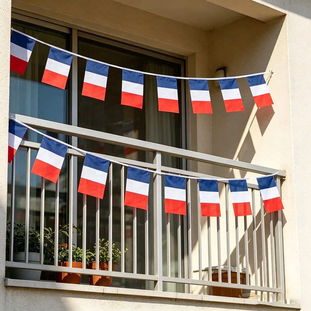 Banderines de Francia guirnalda para decoración fiesta y eventos - imagen 5