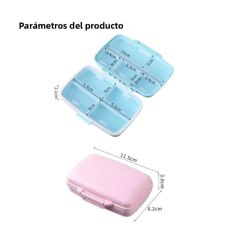 Pastillero compacto estanco a prueba de humedad con compartimentos - imagen 2