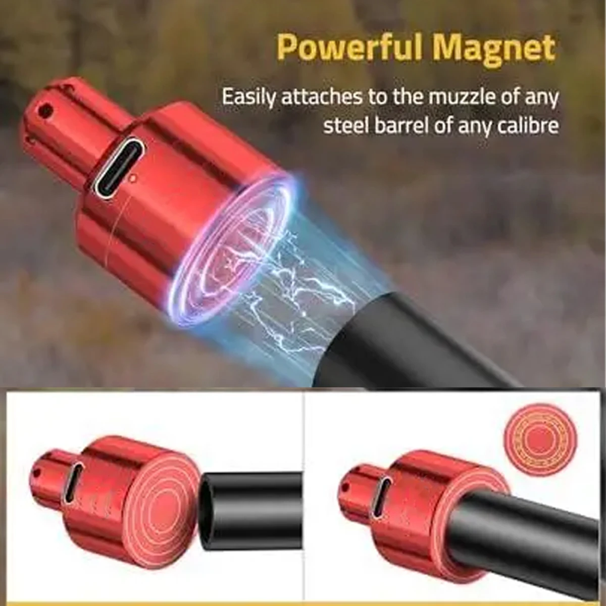 Mira láser magnética multicalibre, verde y rojo, recargable - imagen 4