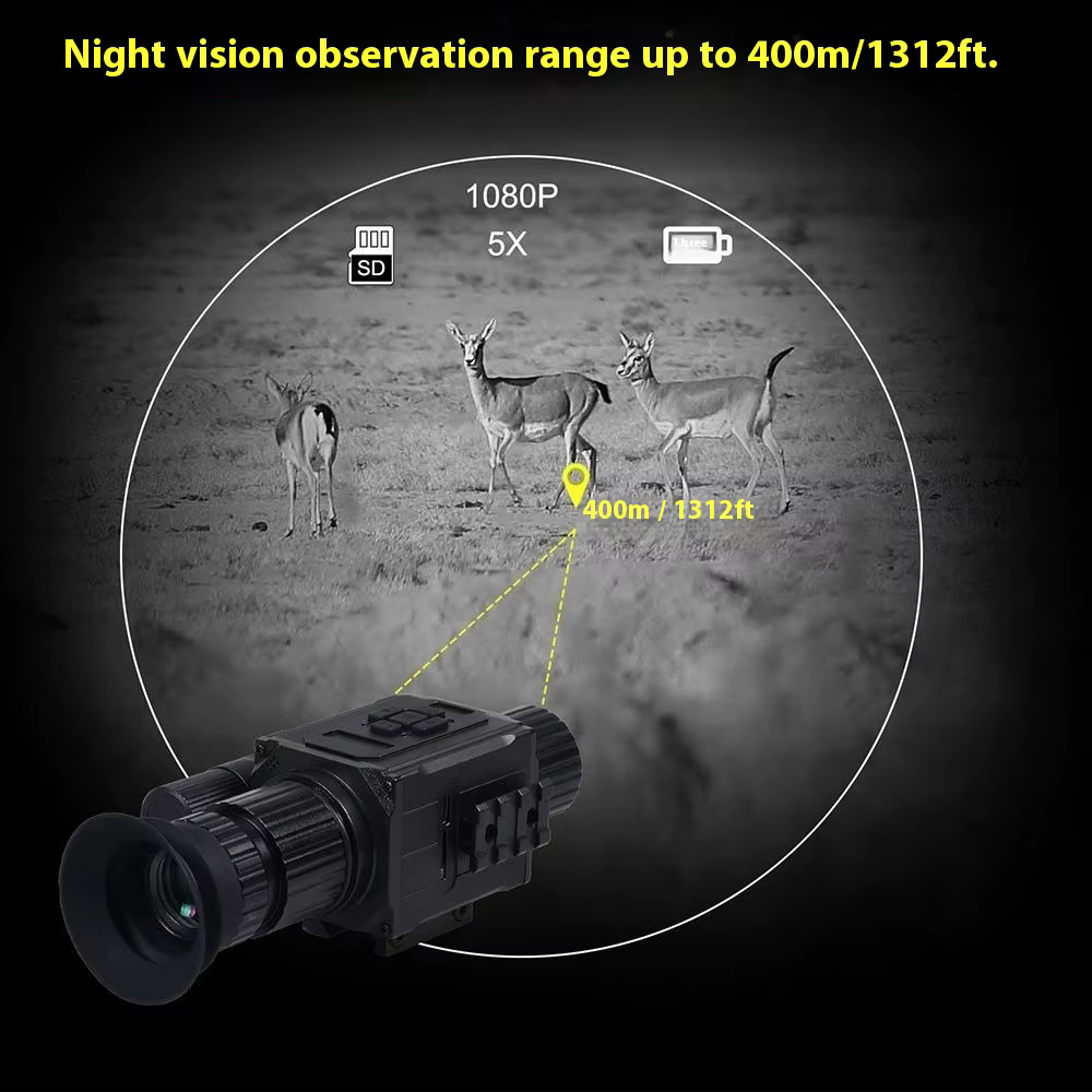 Dispositivo de visión nocturna exterior con lente óptica y retícula - imagen 3