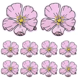 Parches bordados termoadhesivos arcoíris flores letras para ropa y mochilas
