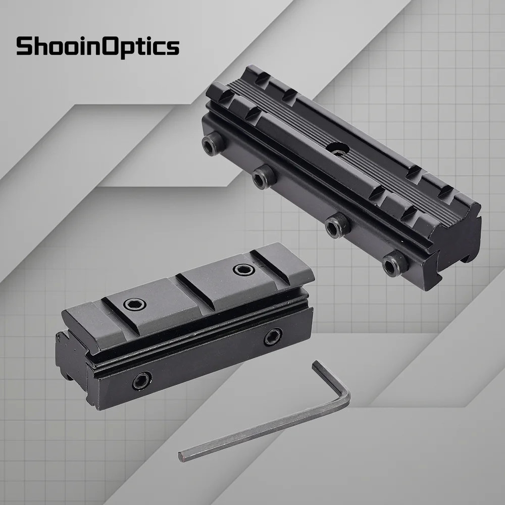 Adaptador óptico de aluminio SHOOIN para conversión de cola de milano a Picatinny