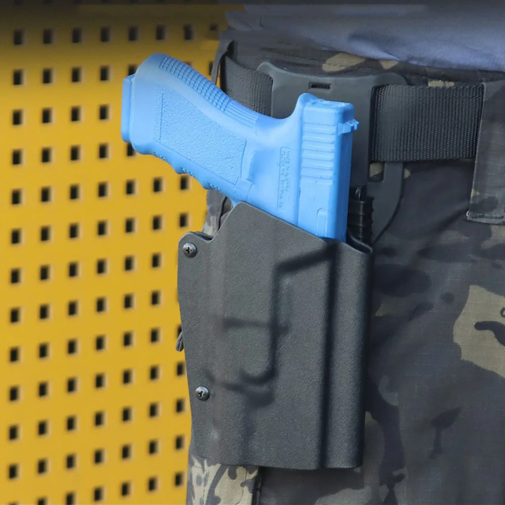 Funda táctica Kydex para Glock 34 con linterna de liberación rápida - imagen 4