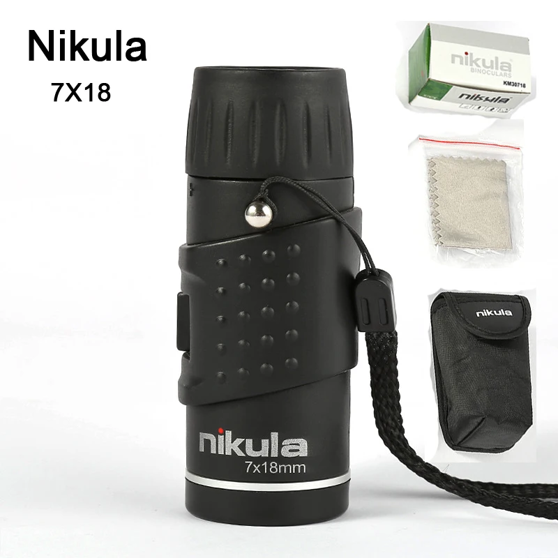 Nikula HD Mini monocular 7x18 Bak-4 óptica recub para caza y camping - imagen 5