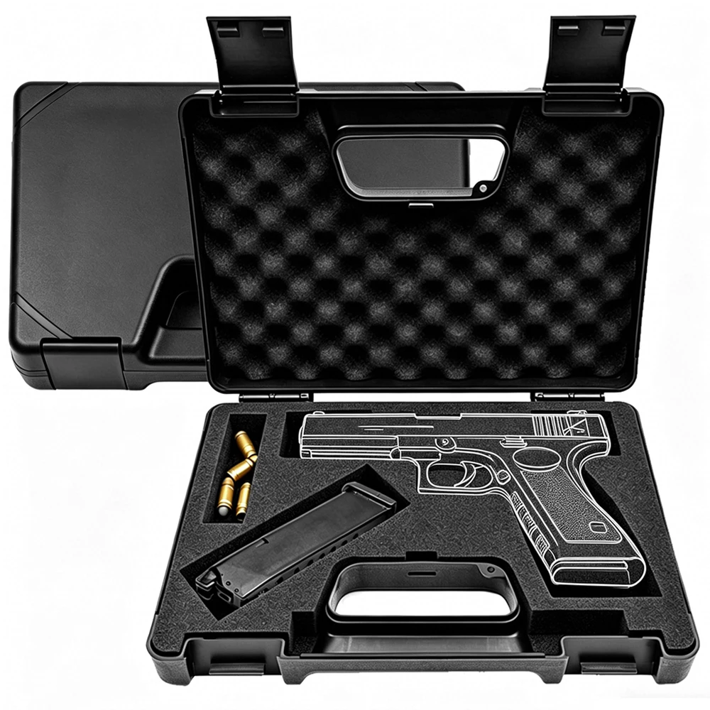 Estuche táctico pistola carcasa dura acolchado con espuma - imagen 3