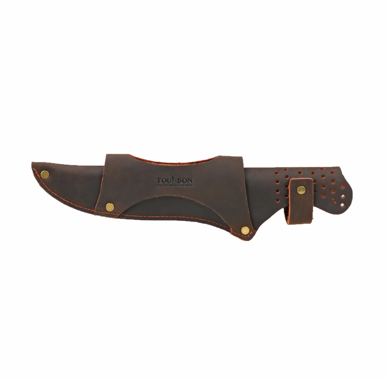 Tourbon Funda de cuchillo de cuero grueso para camping y cinturón - imagen 3