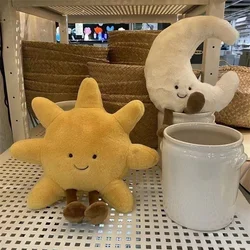 Almohada decorativa peluche Sol y Luna, suave para dormir infantil