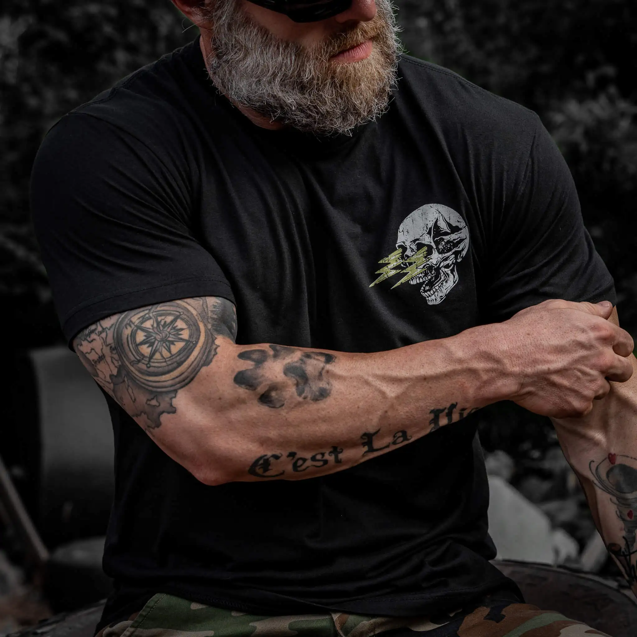 Die with Memories camiseta táctica militar de algodón para hombre - imagen 4