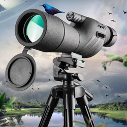 Monocular HD zoom Bak4 con prisma y trípode para aves