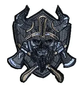 Parche bordado calavera patriota máscara bandera EE. UU. con velcro - imagen 3