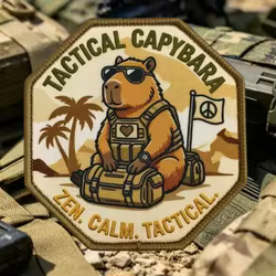 Capybara Explorer – Parche de velcro decorativo para mochilas