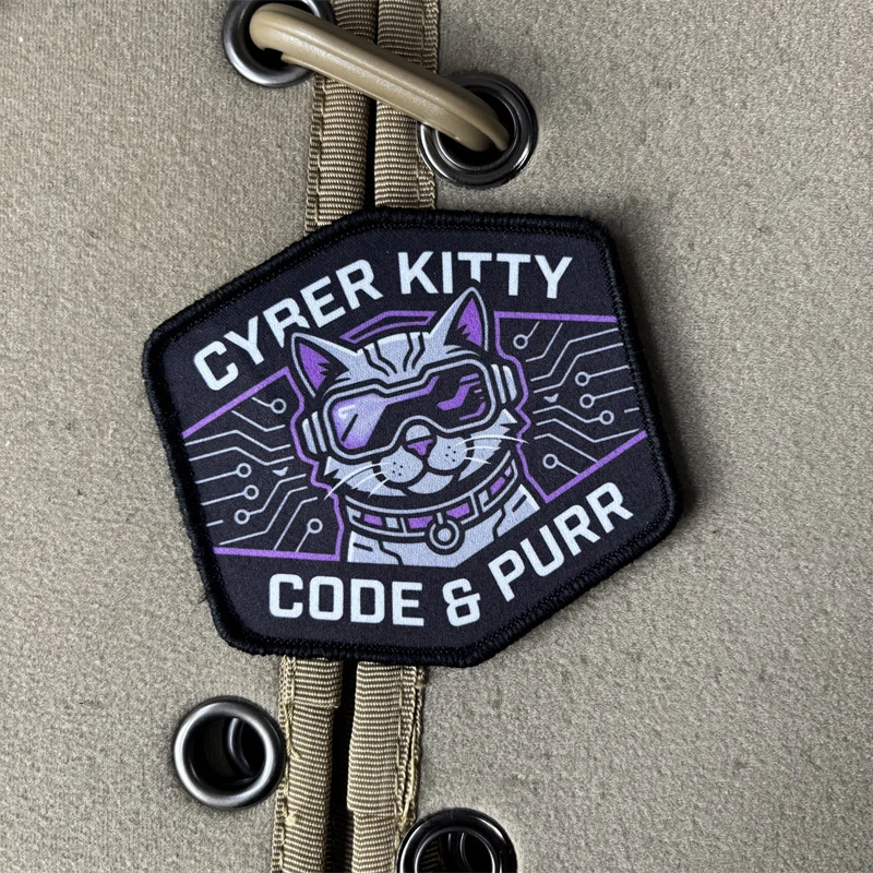 Parche táctico militar de moral CYRER KITTY COOE PURR
