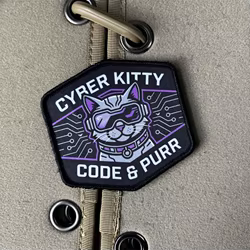 Parche táctico militar de moral CYRER KITTY COOE PURR