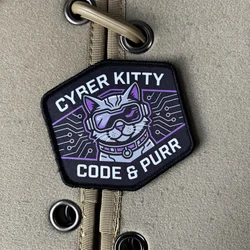 Parche táctico militar de moral CYRER KITTY COOE PURR