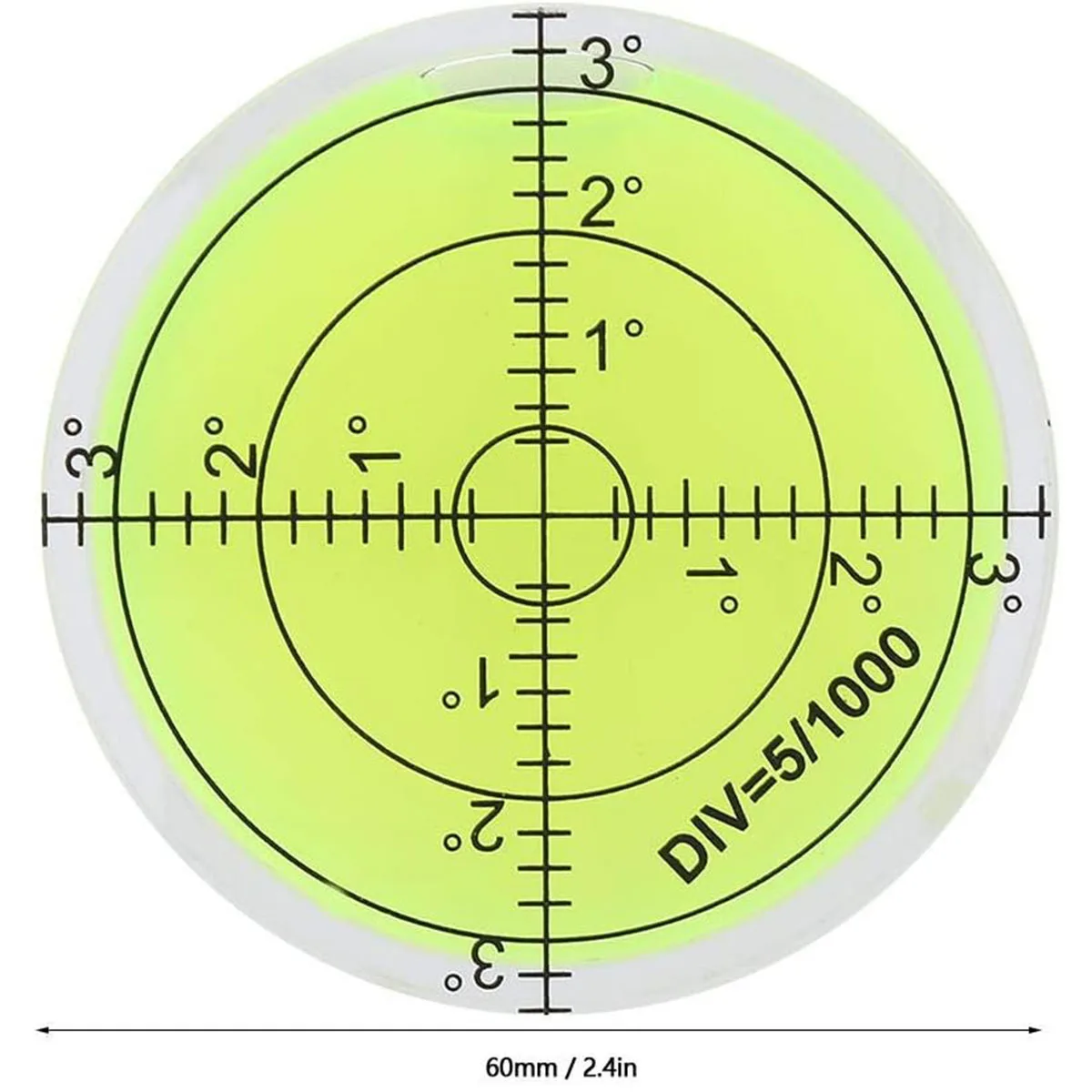 Nivel de burbuja circular pequeño con escala para balance de cámara - imagen 4