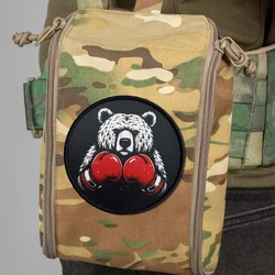 Parche táctico velcro gancho y bucle boxeo Bear Grizzly enojado