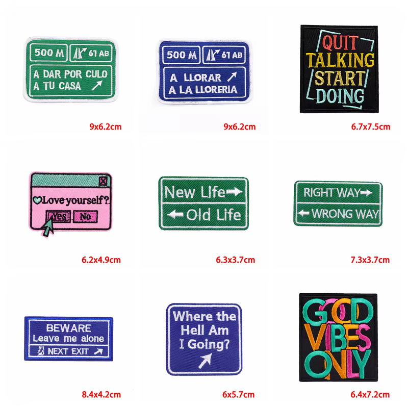 Parches bordados termoadhesivos con letras – Para coser o planchar - imagen 2