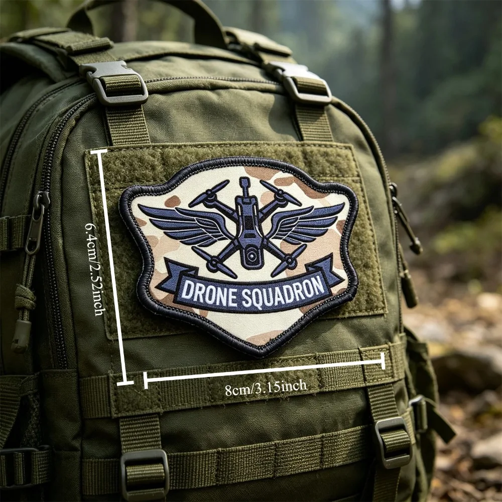 Banda Táctica Drone Squadron Alas – Parche Velcro Morale - imagen 2