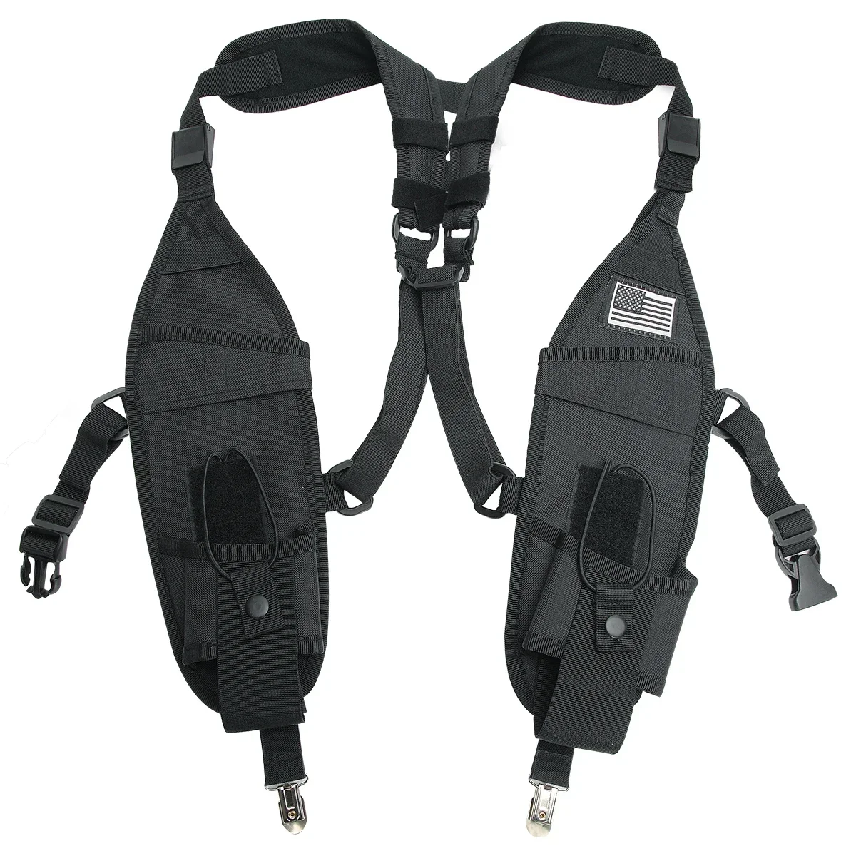 ABBREE PT-11 PLUS bolsa táctica walkie talkie radio MOLLE pecho - imagen 4