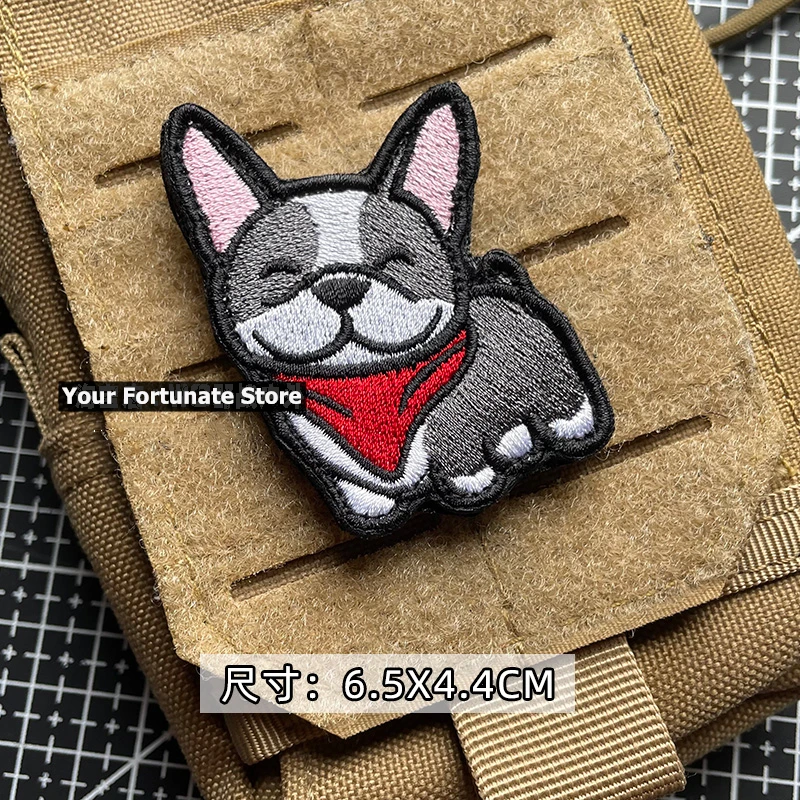 Parche bordado perro razas – Táctico velcro para ropa militar - imagen 2