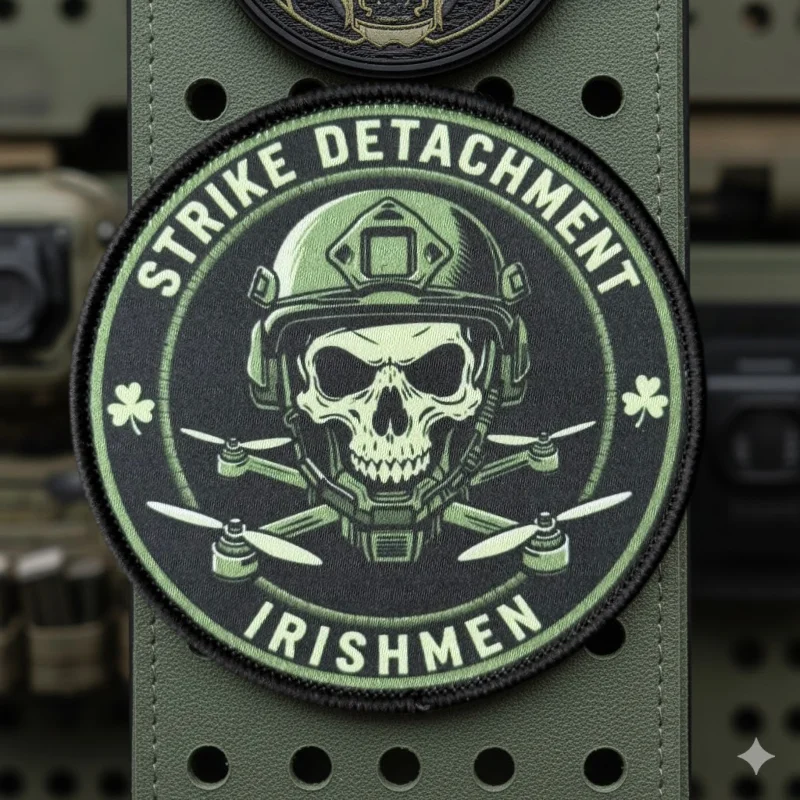 Skull Strike Detachment parche táctico moral con gancho y bucle - imagen 5