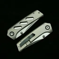 Cuchillo plegable EDC titanio con rodamientos cerámica-acero camping
