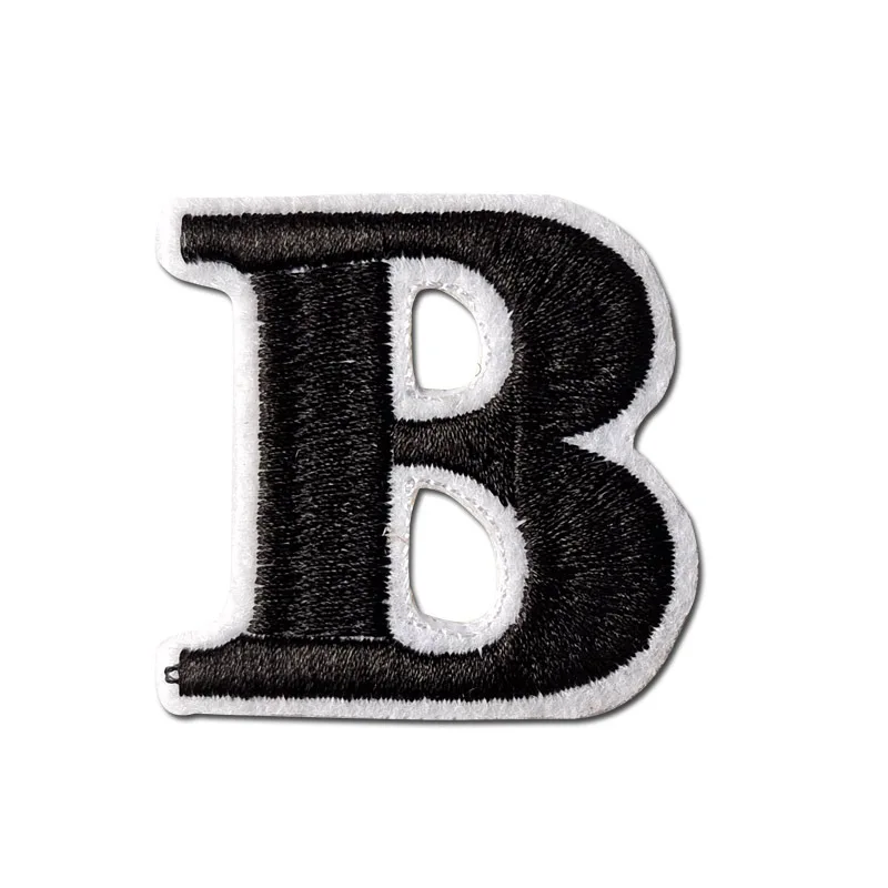 Parche bordado adhesivo negro con nombre y letras para gorra - imagen 4