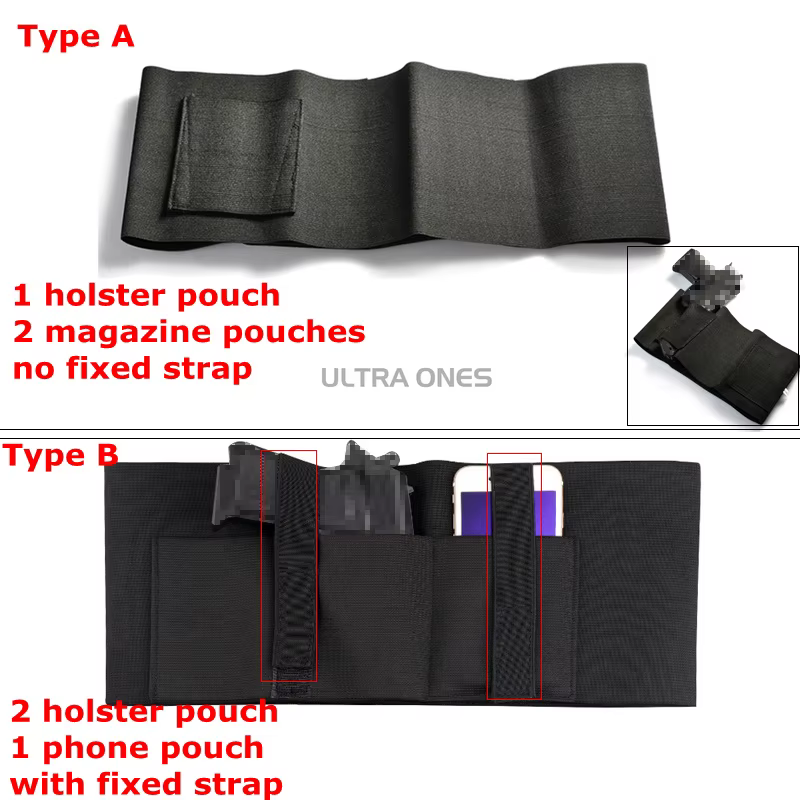 Funda táctica para pistola ambidiestra tipo cinturón riñonera oculta - imagen 4