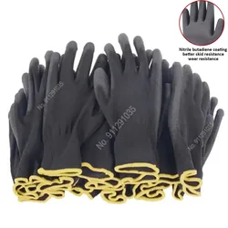 Guantes de seguridad recubiertos PU palma resistente para taller