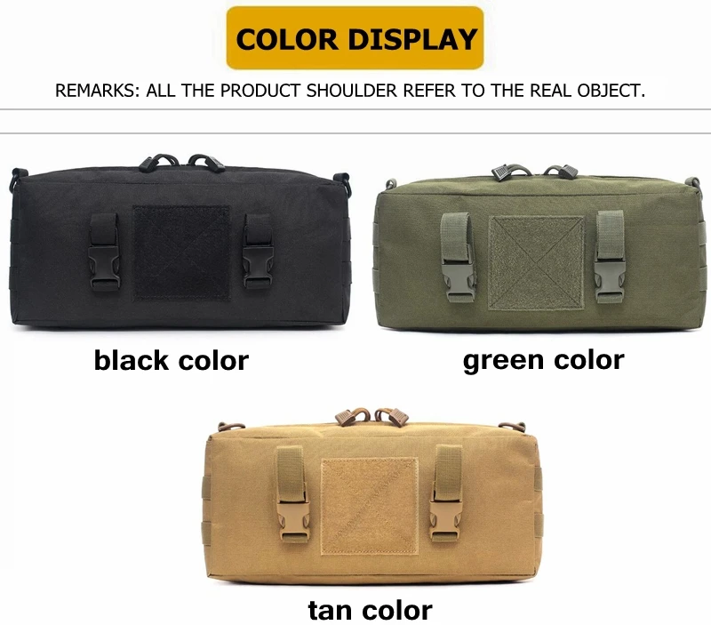 Bolsa EDC táctica vertical en color negro