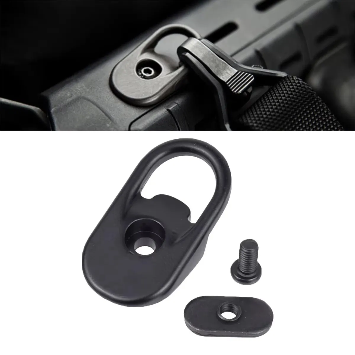 Adaptador de montaje táctico MLOK giratorio para eslinga CQD AR15 - imagen 3