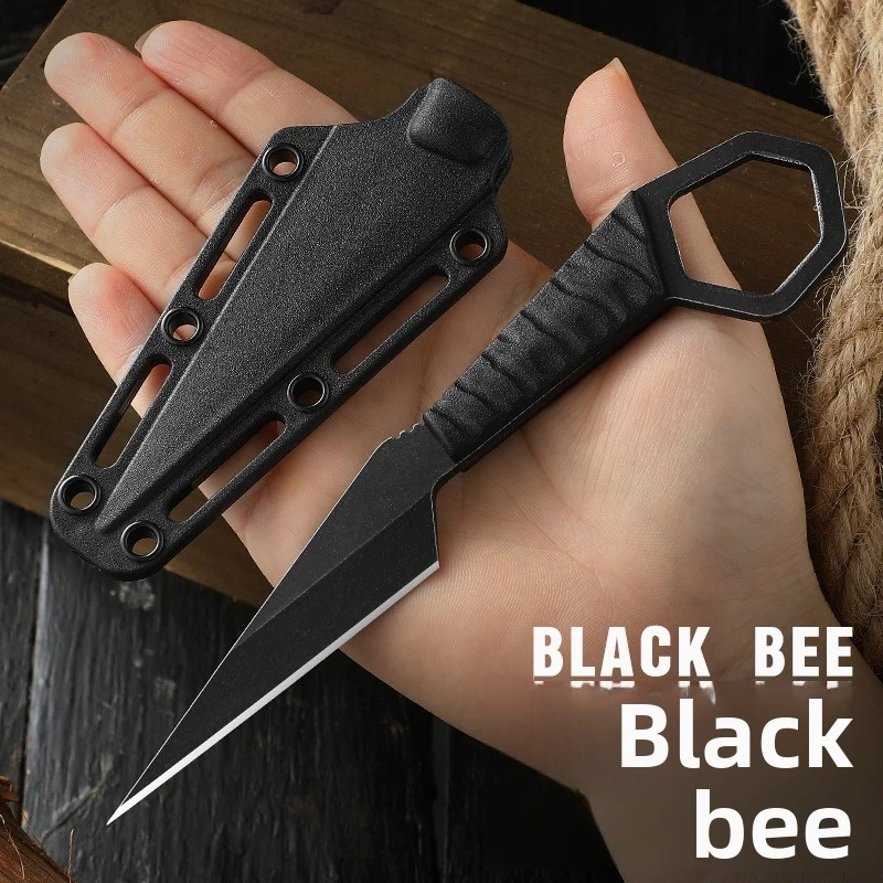 Mini cuchillo táctico para exteriores de alta dureza con funda - imagen 2