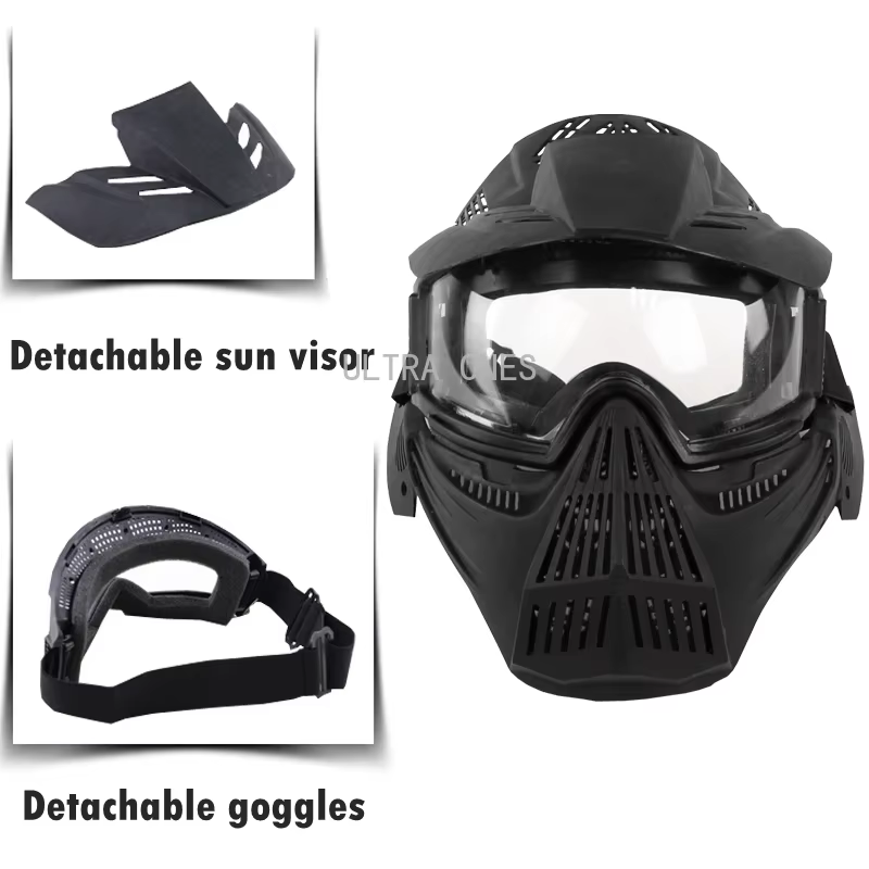 Máscara táctica con lente para airsoft y paintball, protección facial - imagen 5