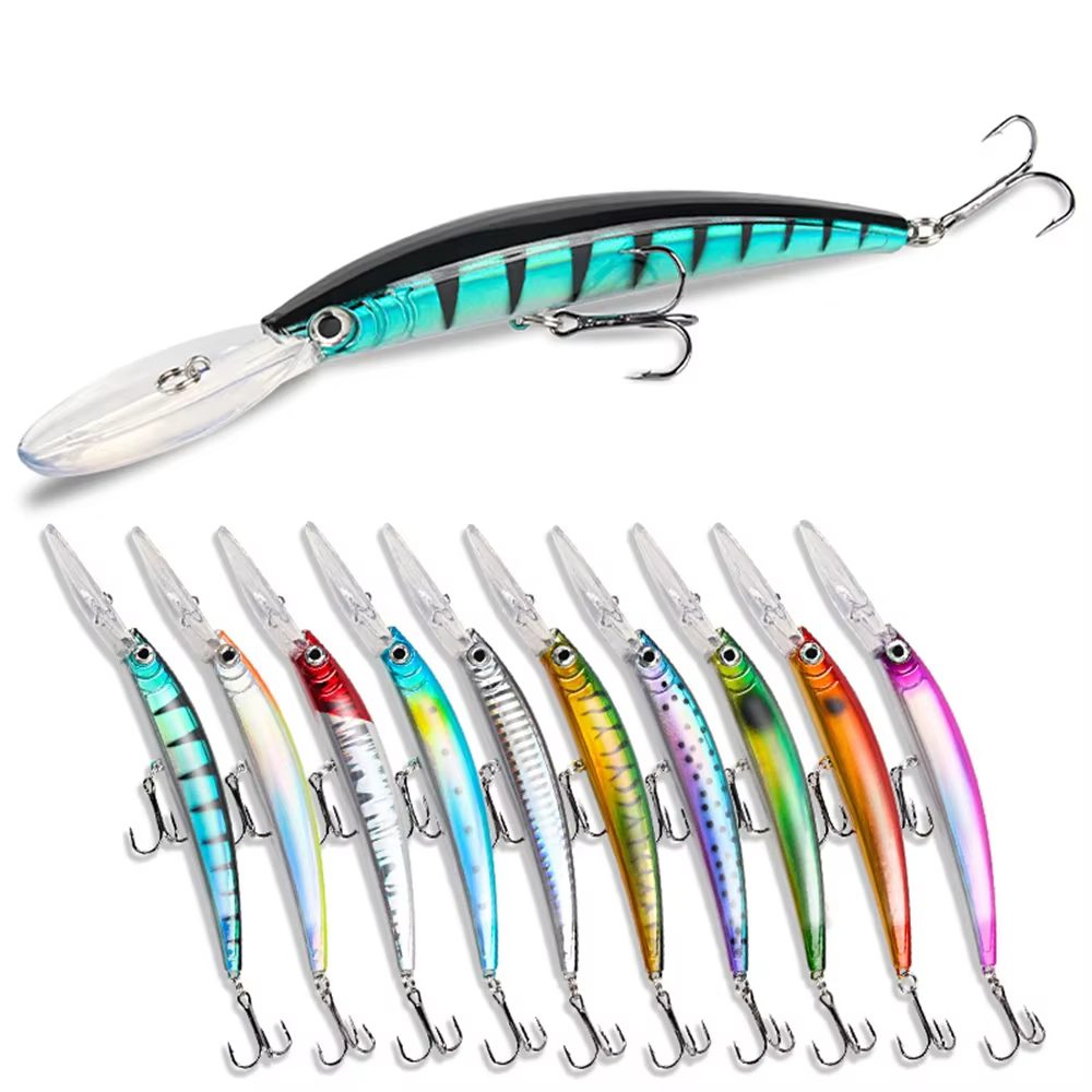 Señuelo minnow crankbait artificial – Lubina, carpa, lucio - imagen 2