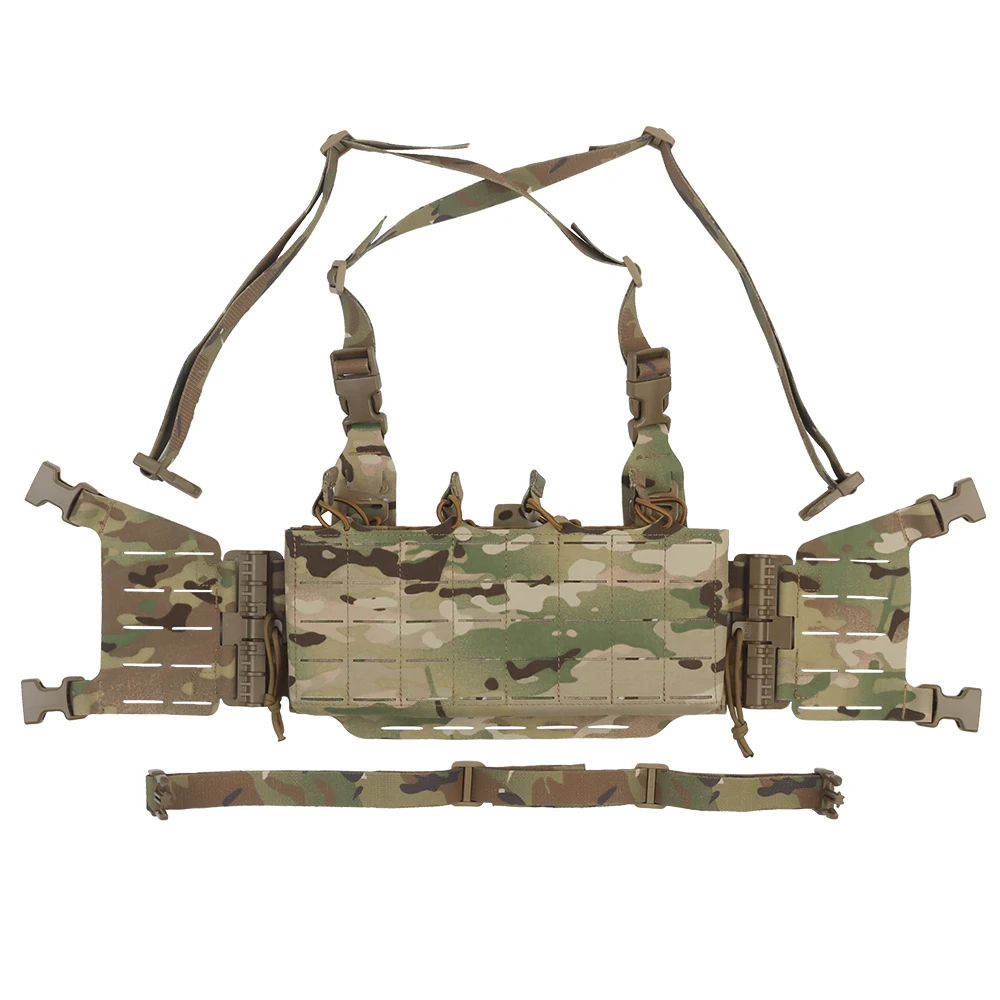 Chaleco Táctico MOLLE con Portacargadores Cuádruple 5.56/7.62