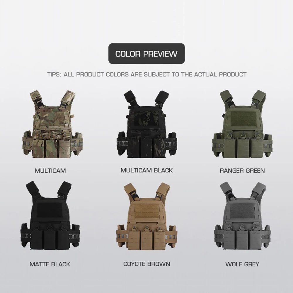 Ferro portaplacas FCPC chaleco táctico MOLLE para airsoft y caza - imagen 3