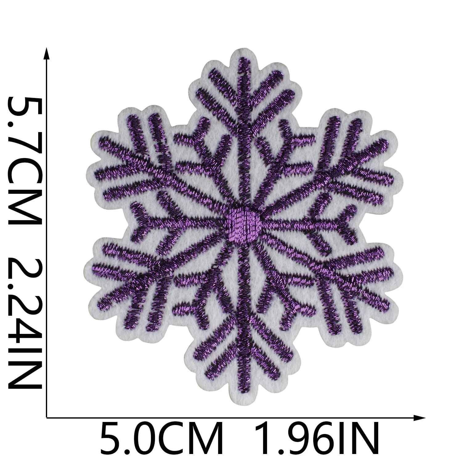 Parches bordados termoadhesivos copos de nieve brillantes – Navidad - imagen 3
